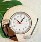 Navika Ceramic Golf Clock With Golf Bag And Clubs