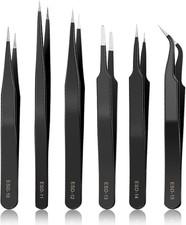 Versatile 3PCS Precision Tweezers Set for Jewelry Making Crafting Electronics