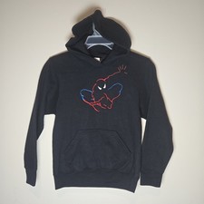 VTG Universal Studios Spider-Man Hoodie Youth L Sweatshirt Embroidered Marvel