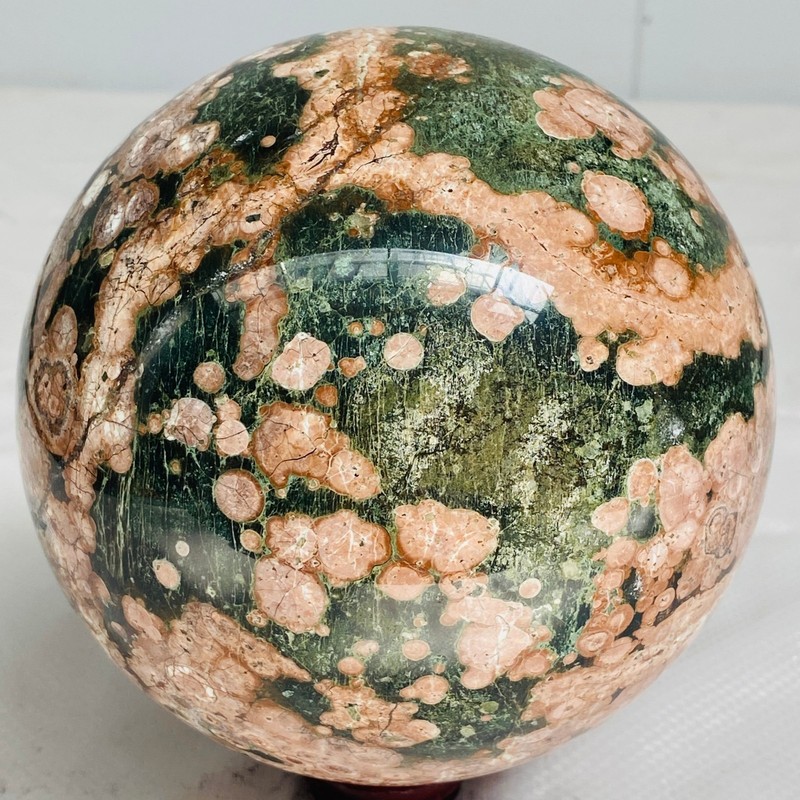 Natural Polished Pink cherry blossom agate BALL Madagascar 3100G ( 6.83LB )
