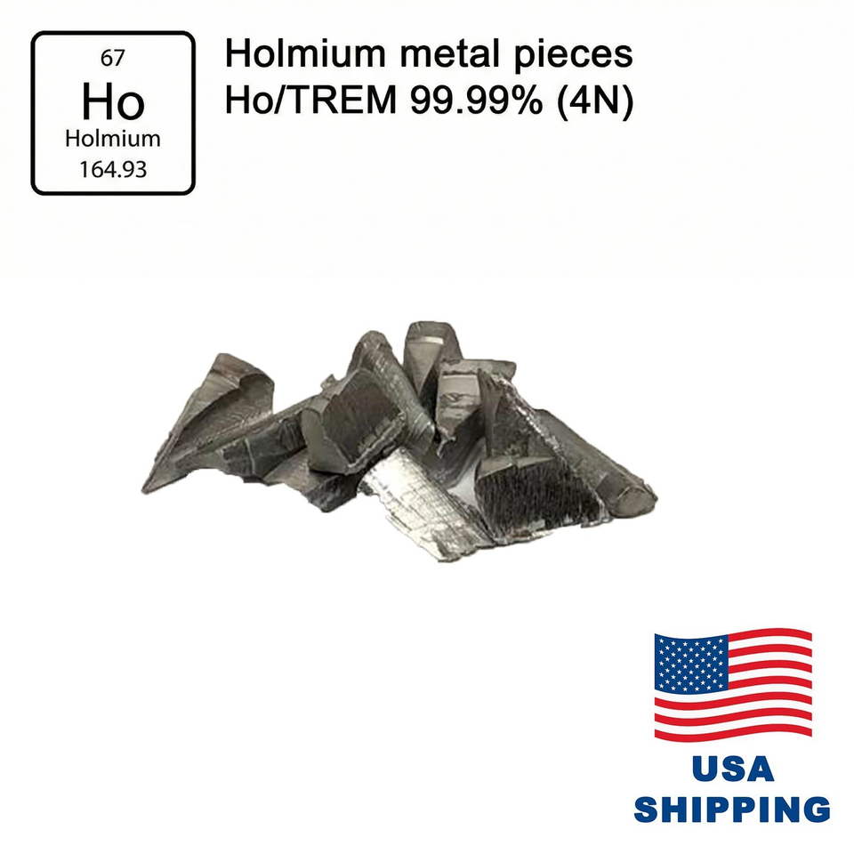 Holmium Metal 100 Grams 99.99% 4N Purity Pieces Rare Earth Element USA ...