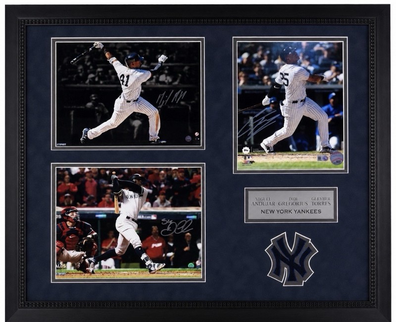 Glebyer Torres Miguel Andujar Didi Gregorius Signed Yankees 8x10 Photo Steiner