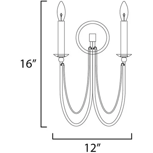 Maxim Lighting 12161CHB/CRY Plumette Wall Sconce Chestnut Bronze - Picture 2 of 2