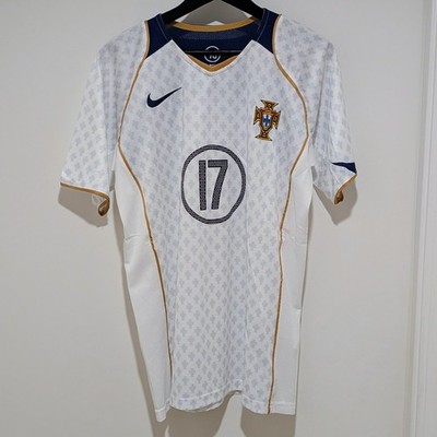 Portugal Cristiano Ronaldo 2004 Away White Retro Jersey Men's L | eBay