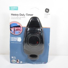 GE 24-Hour Heavy Duty Timer 15102 Outdoor Plu...