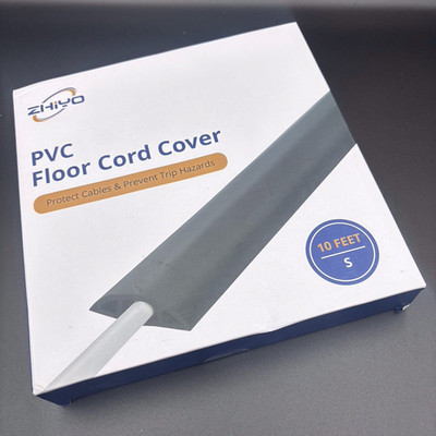 PVC Floor Cord Cover 7 Ft /S Protect Cables Prevent Trips white E2-0115