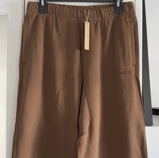 Skims Cotton Fleece Classic Straight Leg Pant in Bison Size Small