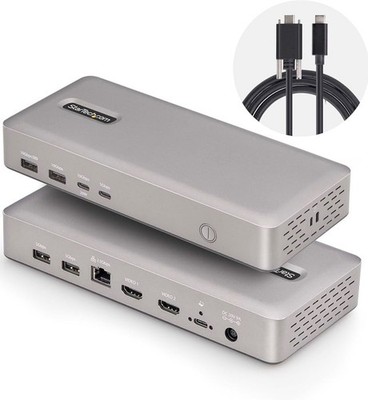 Startech Dual-Monitor USB4 Docking Station, Dual 4K 120Hz or Single 8K 60Hz