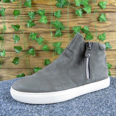 Gentle Souls by Kenneth Cole Claire Women 5.5 Gray Leather Zip Ankle Boots