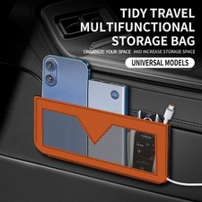 Adhesive Car Storage Organizer Pouch for Vehicle Dashboard Seat Back 2 Pack Set