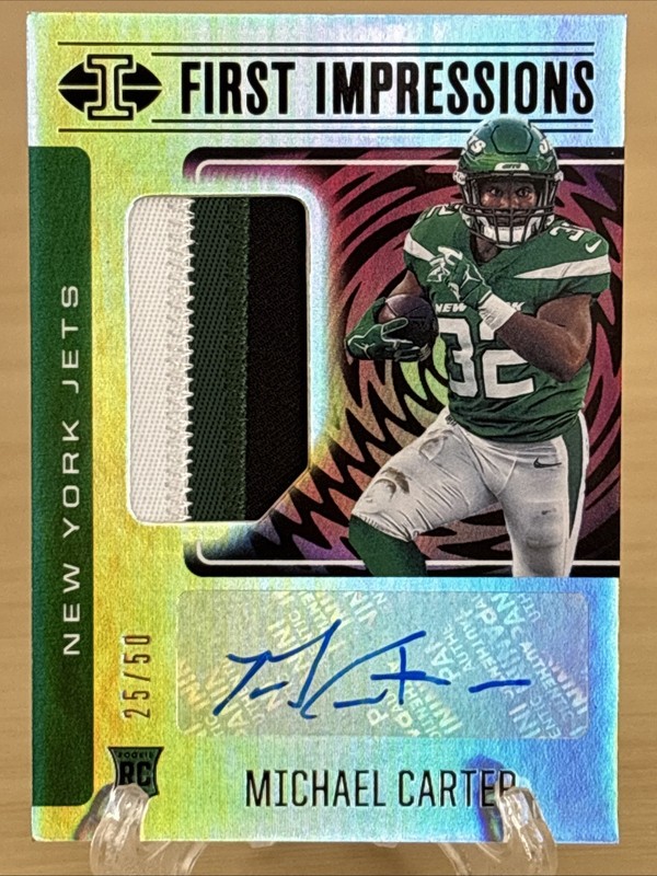 2021 Panini Illusions - First Impressions 3-color R.P.A. 25/50 - Michael Carter