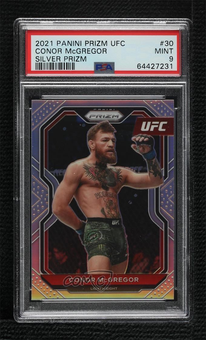 2021 Panini Prizm UFC Silver Prizm Conor McGregor #30 PSA 9 MINT 1g2c