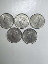 Hong Kong 1937 10 Cents King George VI Coins Lot of 5
