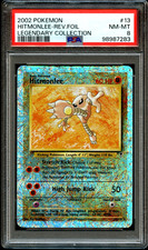 Pokemon Card HITMONLEE Reverse Holo Legendary (Collection) 2002 PSA 8 NM-MINT