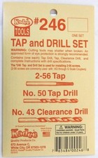 Kadee Quality 246 Tap  Drill 2-56 - Set Includes Tap 50  43 Drills