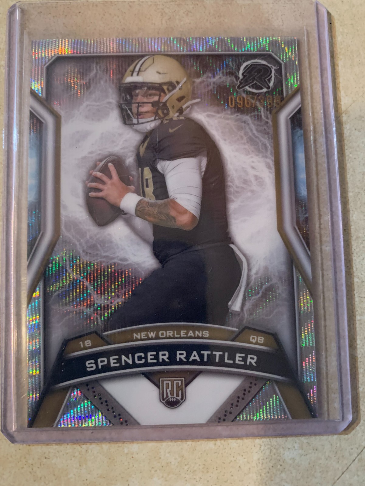 2024 Topps Resurgence Rookies Spencer Rattler #166 Surge Refractor /399 (RC)