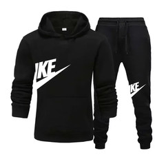 Men Autumn Winter Hoodie Pants Two Piece Set Fashion Outdoor Sportswear Suit
