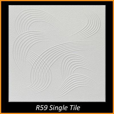 Ceiling Tiles Glue Up Styrofoam 20x20 R59 White Lot of 8