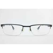 Emporio Armani EA 9588 Black Semi Rimless Rectangular Eyeglass Frames 52 17 140