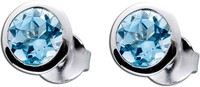 Blautopas Ohrringe Sterling Silber 925 Blaue Natur Edelsteine