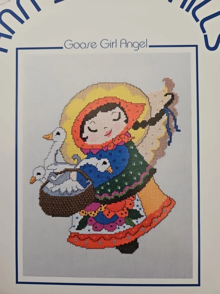 LOT OF 8 Ann Spiess Mills ANGEL Folk Art Counted Cross Stitch Pattern No. 1 - 8 - Image 3 of 4