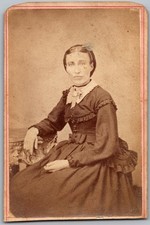 CDV Circa 1870s A.F. Willett Gorgeous Lady In Dress Ohio