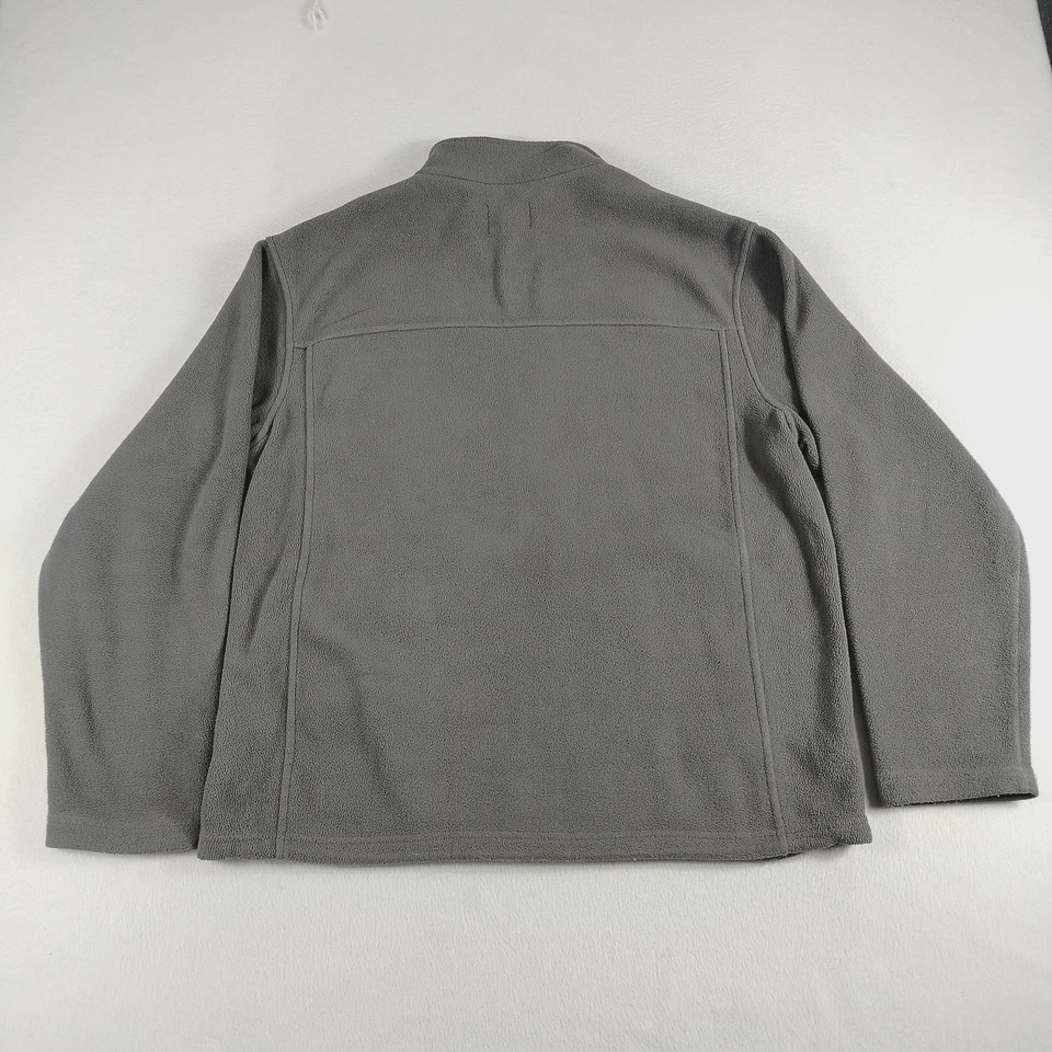 Bass Pro Shops Jacket Mens Large Gray Full Zip Fleece Outdoors Fishing Logo - Image 2 of 4