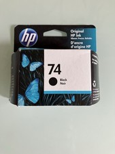 HP 74 Black Ink Cartridge Genuine Sealed Expired 8/2022 Office Boxed Inkjet