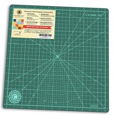Rotating Self Healing Cutting Mat 14x14 13" Grid , 14.3"L x 0.4"W Green