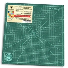Rotating Self Healing Cutting Mat 14x14 (13" Grid), 14.3"L x 0.4"W Green