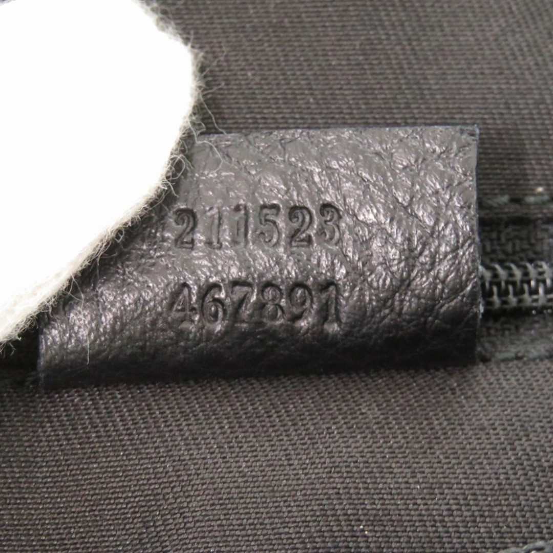 Gucci Canvas Black Horsebit Shoulder Bag Used 36cm x 25cm thumbnail 8