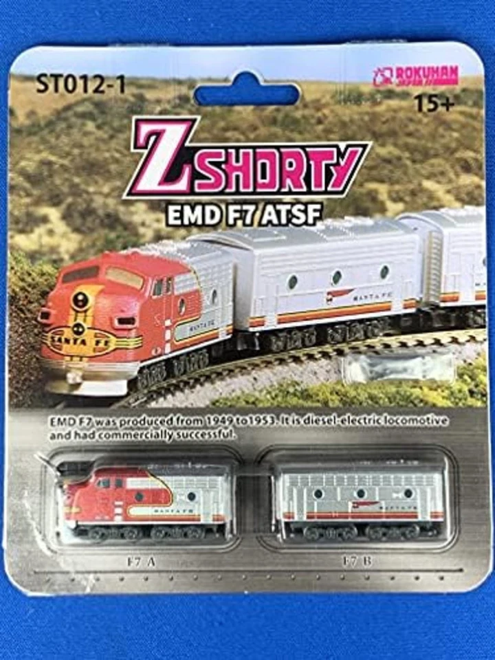 Rokuhan Z Scale Z shorty EMD F7 ATSF ST012-1 model railroad diesel locomotive - Image 2 of 3