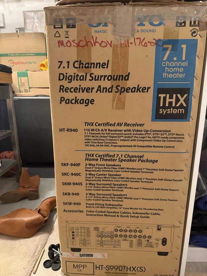 Onkyo HT-S9900THX 7.1 Heimkino Surround Sound System