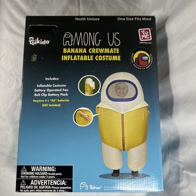Among US Banana Crewmate Inflatable Costume Unisex Youth One Size OSFM
