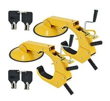 Pack Trailer Wheel Lock Clamp Boot Adjustable for RV Boat Trailer Truck Auto 2