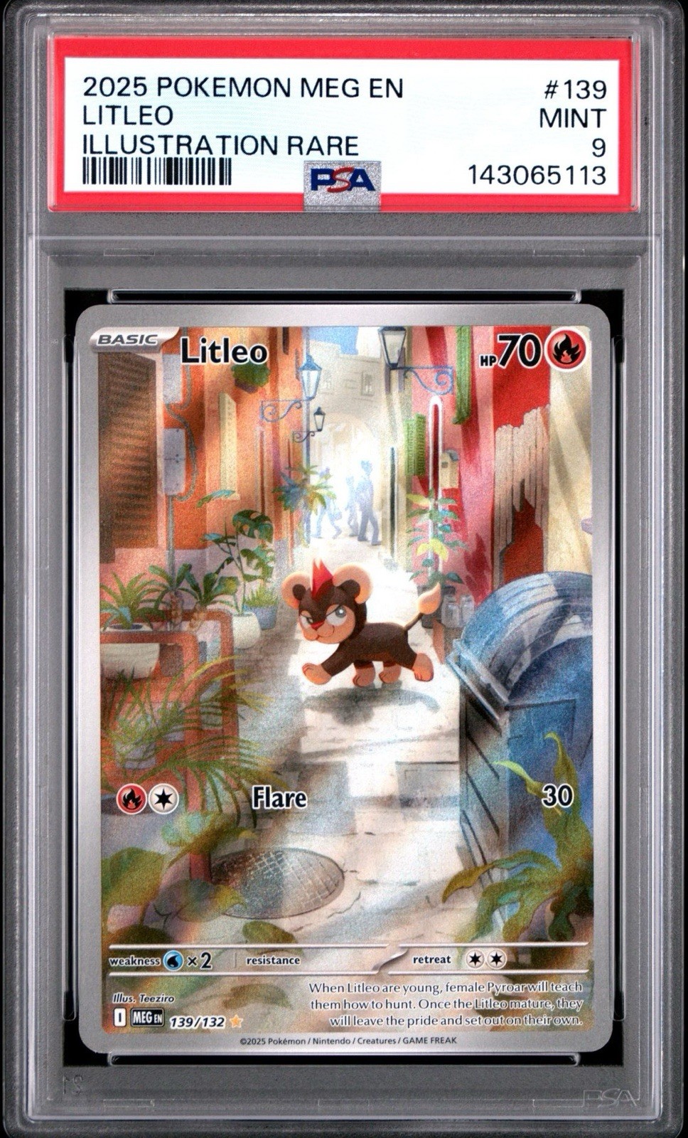 Litleo 139/132 Me01: Mega Evolution Holo PSA 9