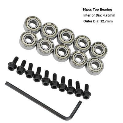 Router Bit Bearing Hex Key Wrench 11pcs/Set 12.7mm Router Bit Attachment