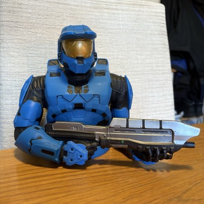 Halo Master Chief Blue Mark IV Multiplayer Spartan Bust Rare Money Box  UK