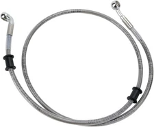 Drag Specialties Std Length Front Stainless Steel Brake Line Kit-Clear-660330