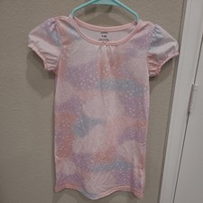 Girls Size 4 5 Short Sleeve Nightgown