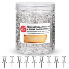 Push Pins 600 Count Standard Clear Thumb Tacks Steel Point and Clear Plastic