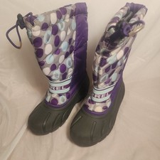 SOREL Purple Polka Dot Insulated Snow Boots N...