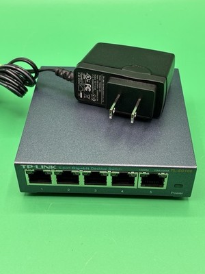 TP-Link TL-SG105 5-Port Gigabit Desktop Switch with Power Adapter