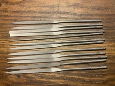 NEW Set 12 AM SWISS Made #2 Needle Files 6 1/4" Long Jewelry Tools Collectible
