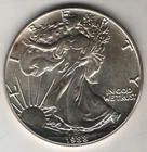1988 P WALKING LIBERTY AMERICAN EAGLE .999 FINE SILVER DOLLAR COIN 1oz TYPE 1 $1