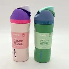 Owala 16oz Kids Bunny Business Sham-Rock On FreeSip Water Bottle Sport Mug 2pk