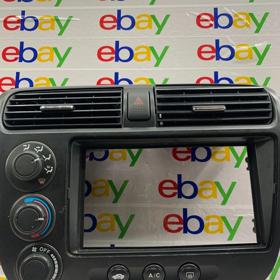 Honda Civic 2001-2005 radio embellecedor bisel control de clima tablero negro OEM 02 03 04 Foto 4 de 4