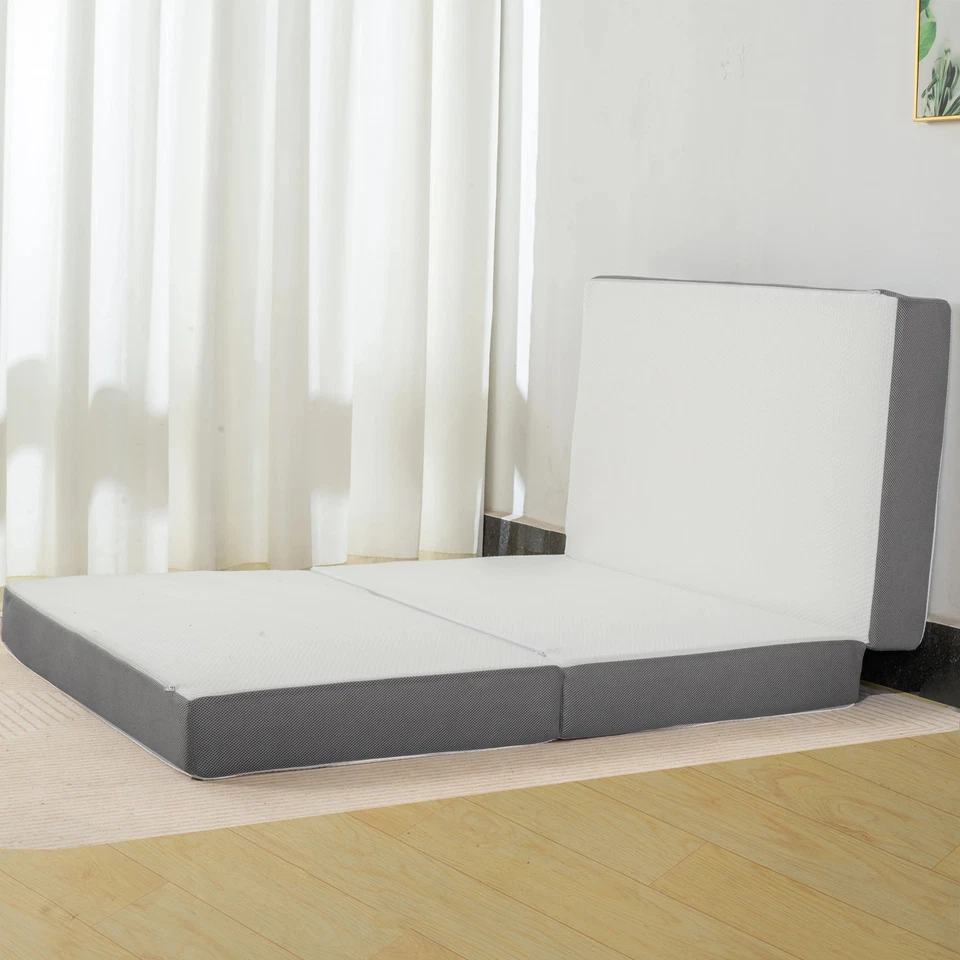 Folding Mattress, 3", 4" & 5"  Gel Memory Foam Portable - Image 2 of 4