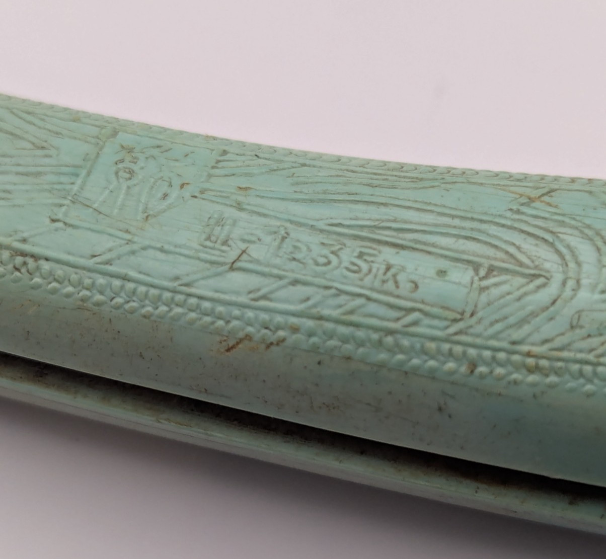 Vintage Soviet Gardening Pruning Knife Green Plastic Handle Curved Blade USSR