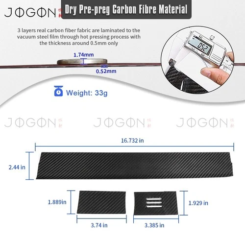Genuine Carbon Fiber Dashboard Panel Trim For Ford F150 F-150 Raptor Truck 15-20 - Picture 3 of 13